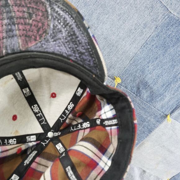 7 3/8 - Vintage y2k Grail new era x billabong plaid surf hat - Picture 7 of 7